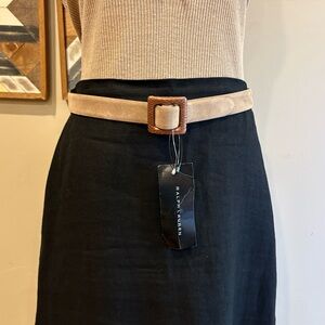 Vintage Ralph Lauren Black Label Tan Suede Belt size Small *As-Is*
